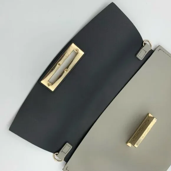 ZAC ZAC Posen Eartha Folded Gusset Chain Crossbody Bag in Gray - Picture 2 of 12